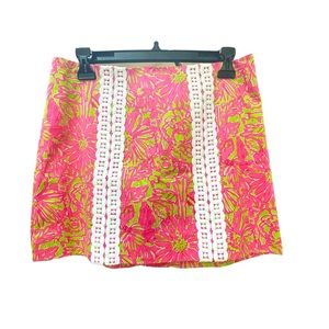 Lilly Pulitzer size 2 pink and green skirt.